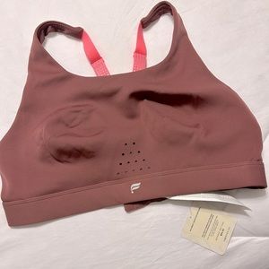 Fabletics Sports Bra, Size: M, Color: Moonlight Mauve/Coral Crush Neon